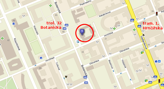 Fakulta informatiky MU na map�